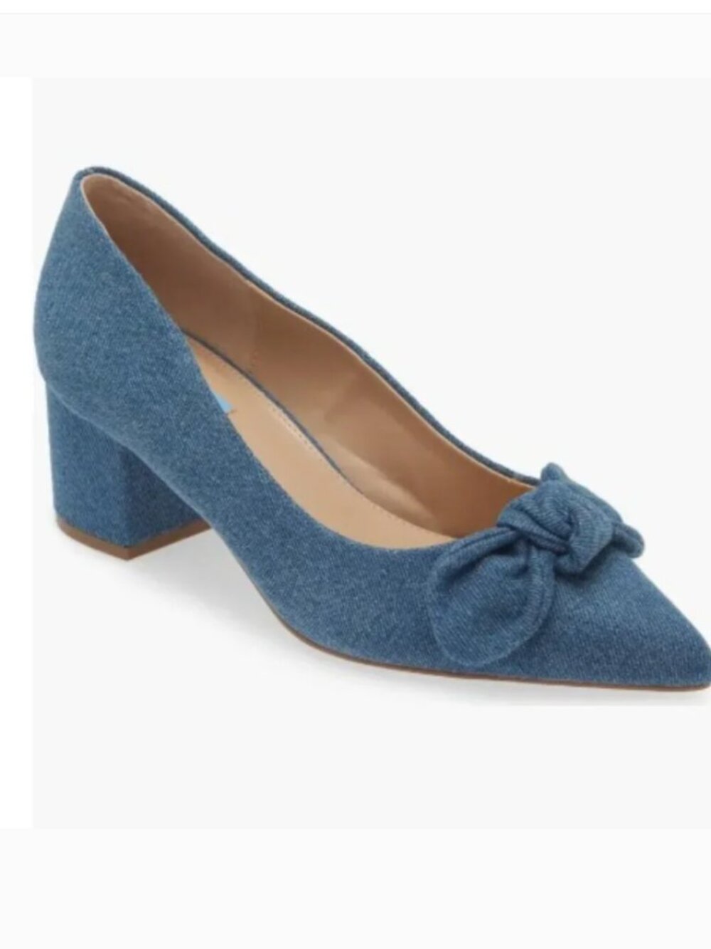 Draper James Frances Bow Pump in Denim Size 8
